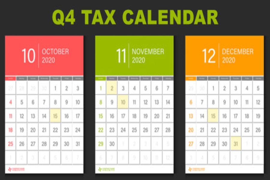 2020 Q4 Tax Calendar Key Deadlines for Businesses