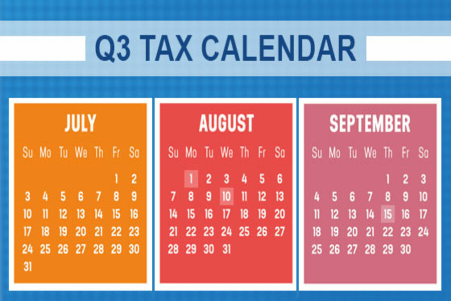 2022 Q3 Tax Calendar for Businesses and Other Employers