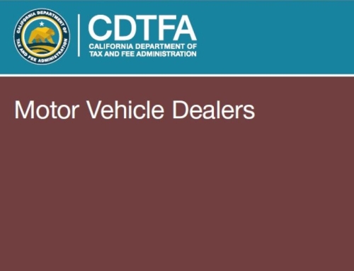 California CDTFA Updates Pub 34: Motor Vehicle Dealers (3/2025)