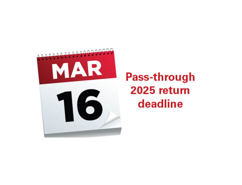 Tax Filing Update for Pass-Through Entities
